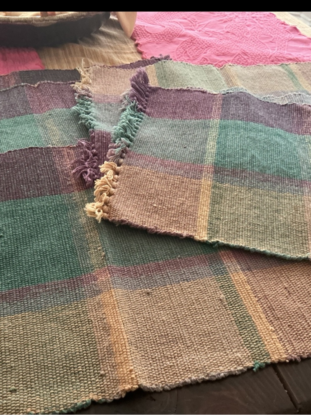 Vintage Pfaltzgraff Woven Cotton Place Settings